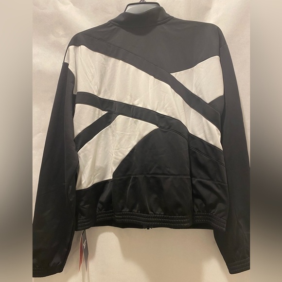 Reebok Women's Logo Tricot Long-Sleeve Track Jacket - Black - Size M, NWT - Picture 7 of 7